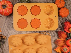 Molde silciona 6 medias calabazas